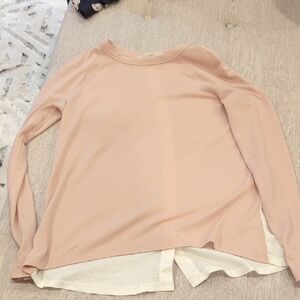 LOFT Blush Pink Long Sleeve Blouse